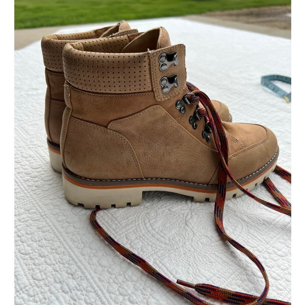 Crown Vintage Lace Up Ankle Boots, Brown Women's size 7 1/2
